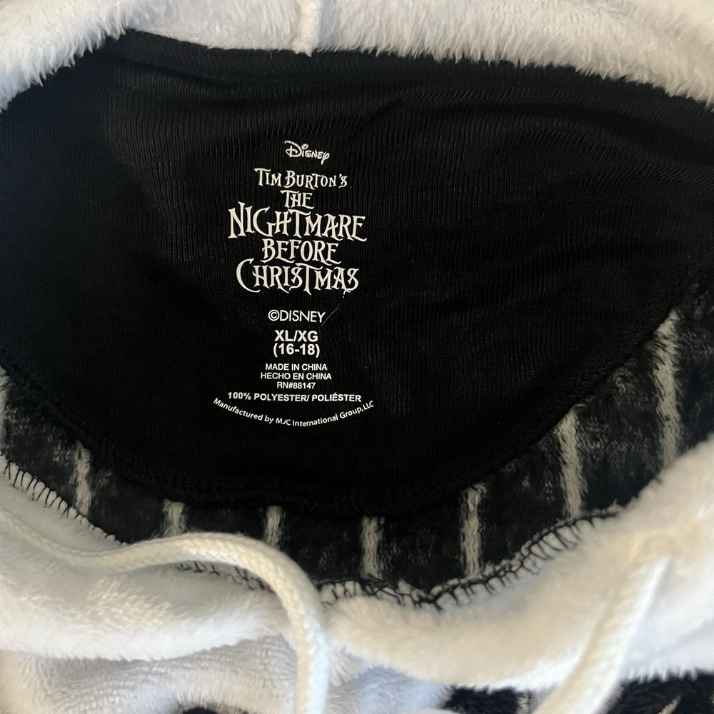Disney Nightmare Before Christmas Hoodie Pullover Lounger Jack Skellington XL - Picture 5 of 9